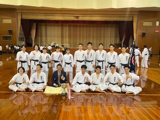 九州地区大学体育大会において、男子団体組手初優勝！！