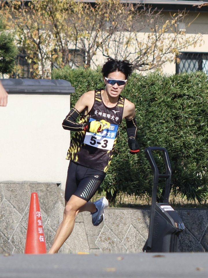 3区：野田悠介 (国際観光学科4年)(島原学生駅伝)