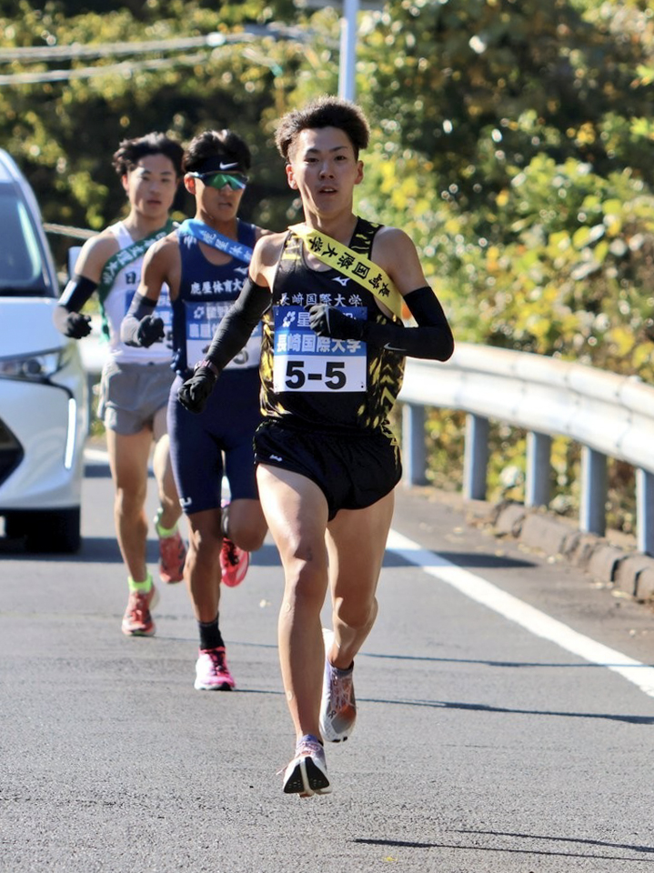 5区：戸田颯人 (国際観光学科2年)(島原学生駅伝)