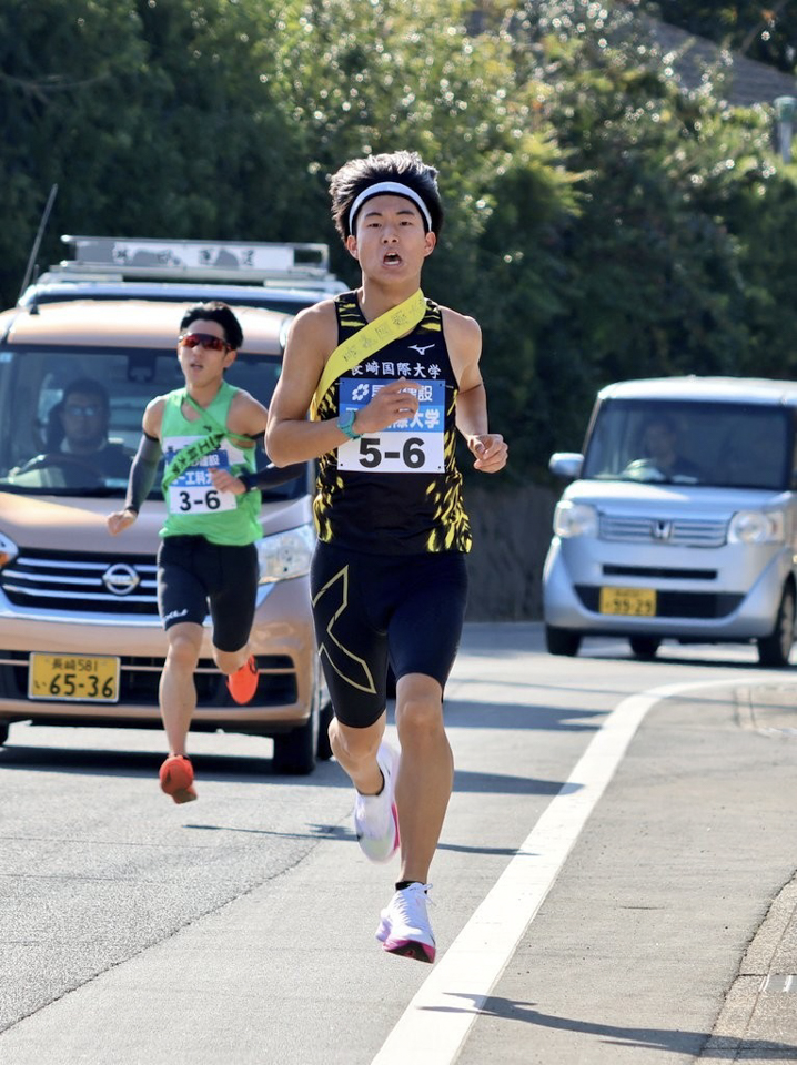 6区：松瀨優慎 (国際観光学科2年)(島原学生駅伝)