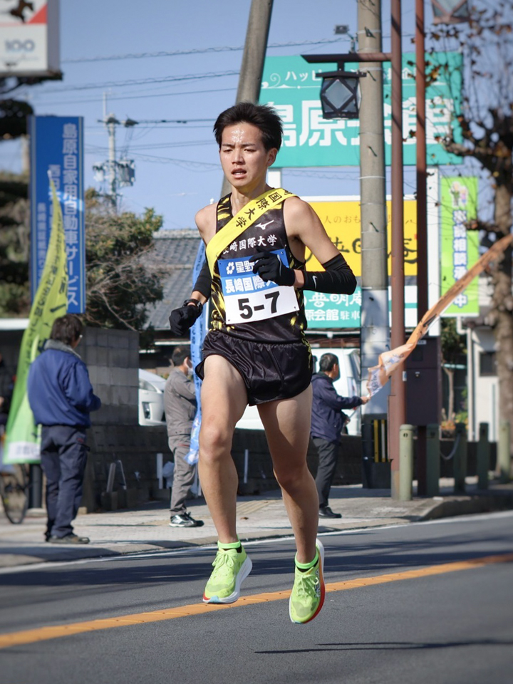 7区：柴田虹郎 (社会福祉学科2年)(島原学生駅伝)